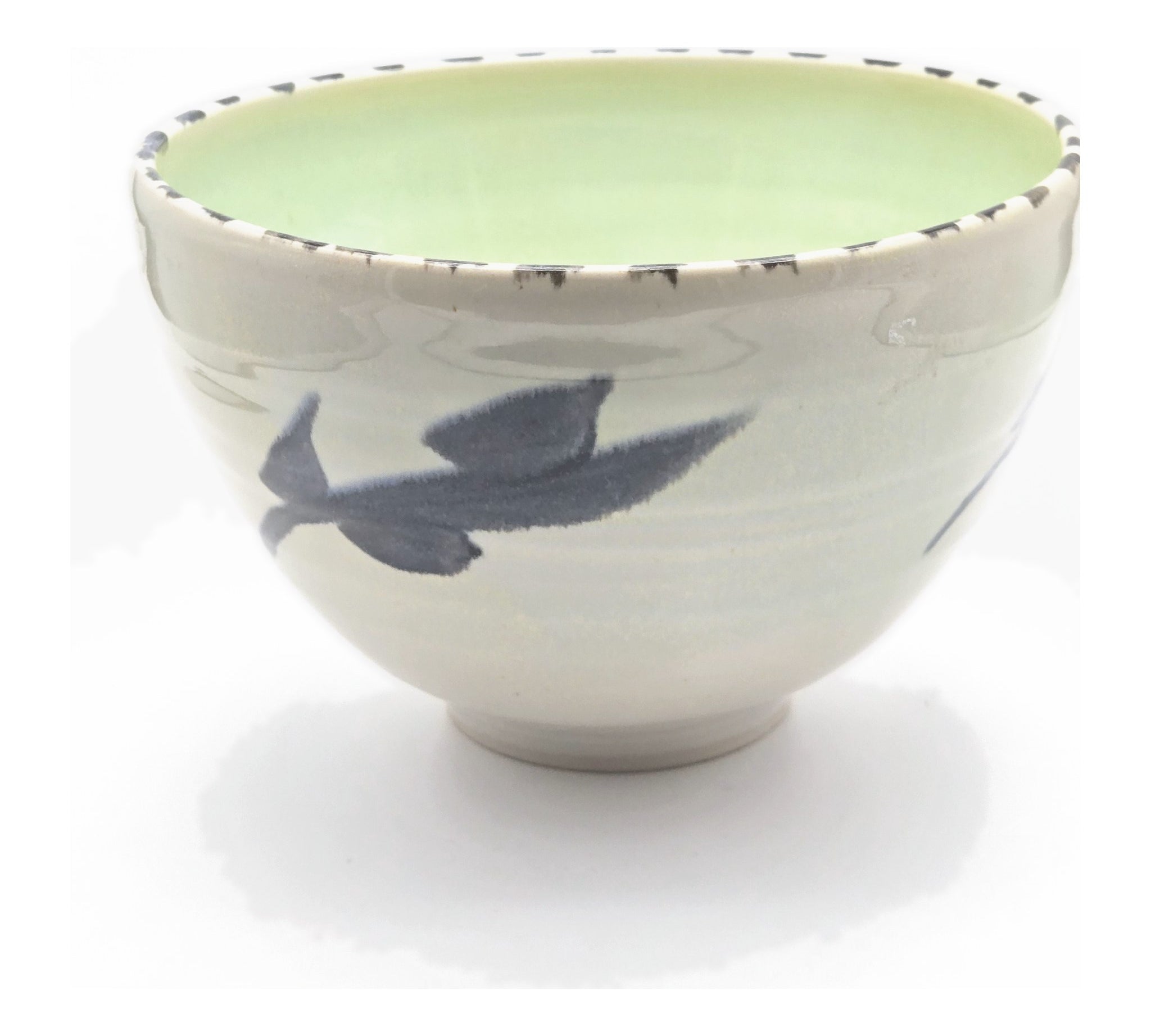 Green Vessel - Brush Stroke by Sandi Dunkelman Pottery