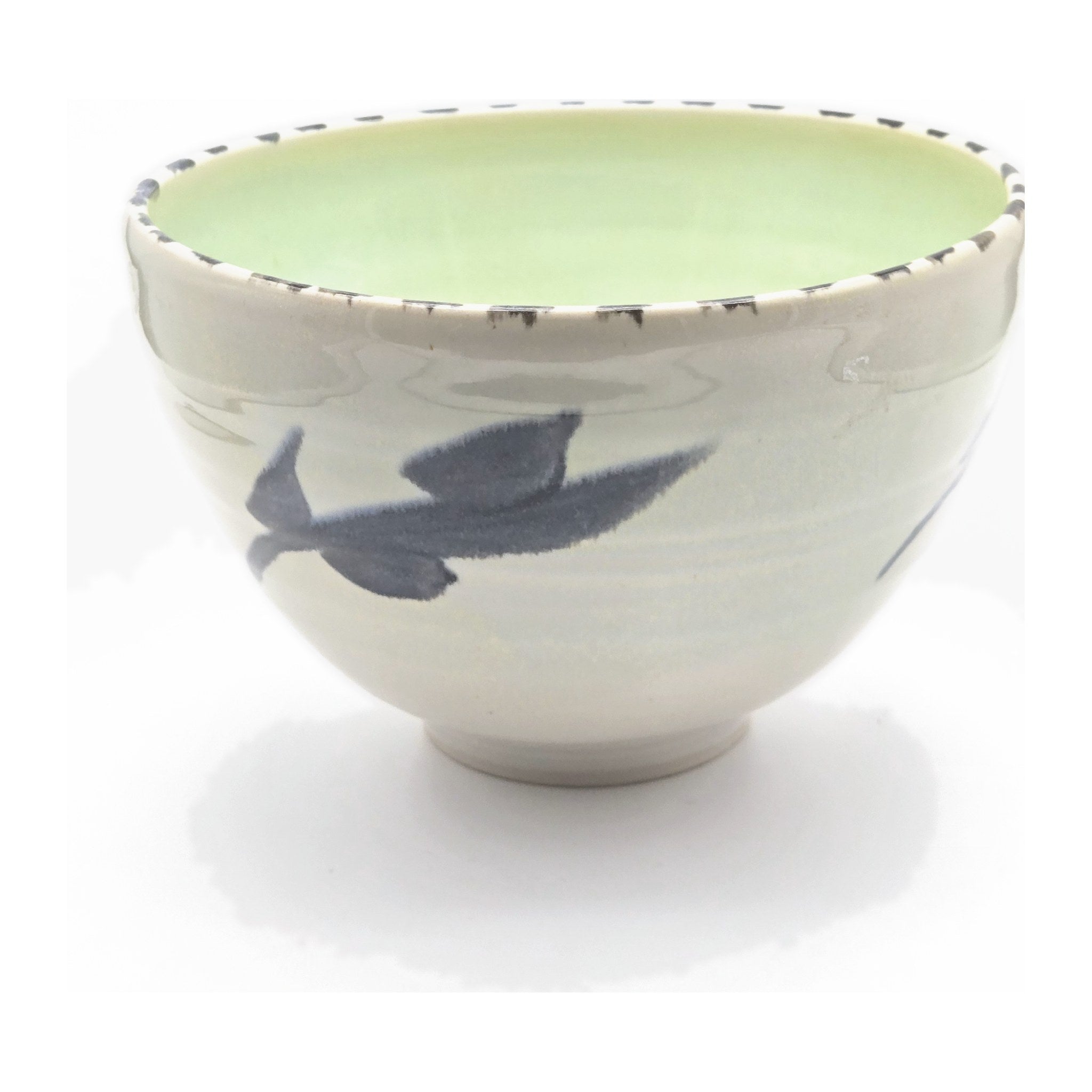 Green Vessel - Brush Stroke by Sandi Dunkelman Pottery