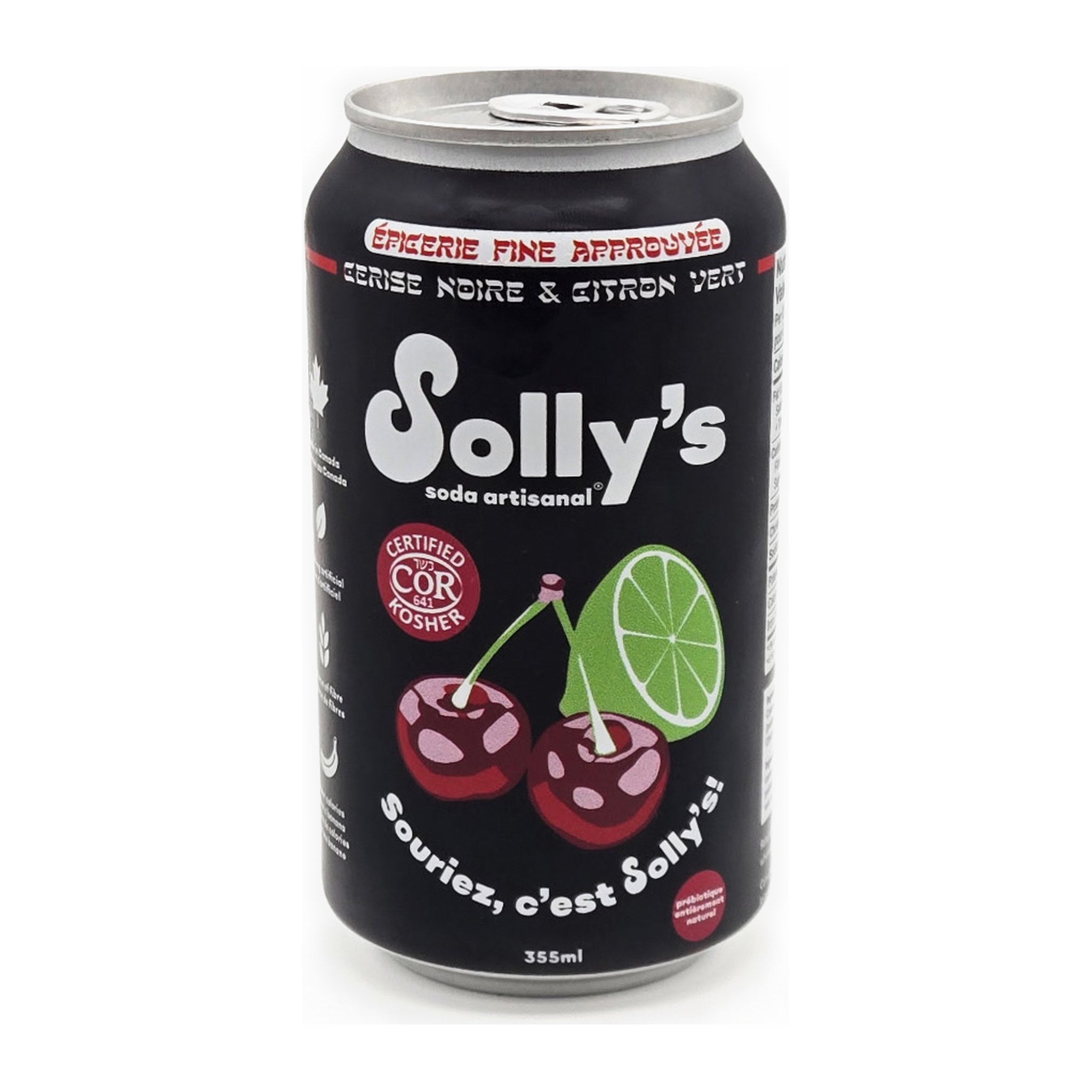 Black Cherry Lime by Solly's Craft Soda