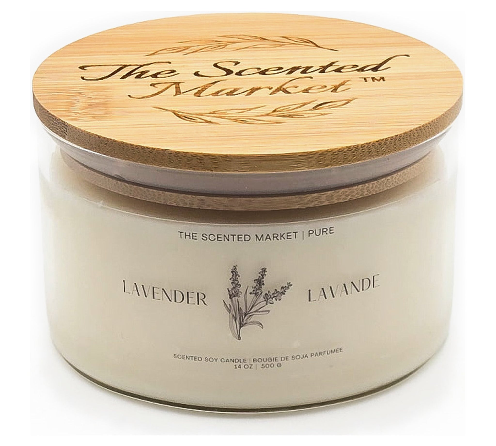 Pure LAVENDER Soy Wax Candle by The Scented Market