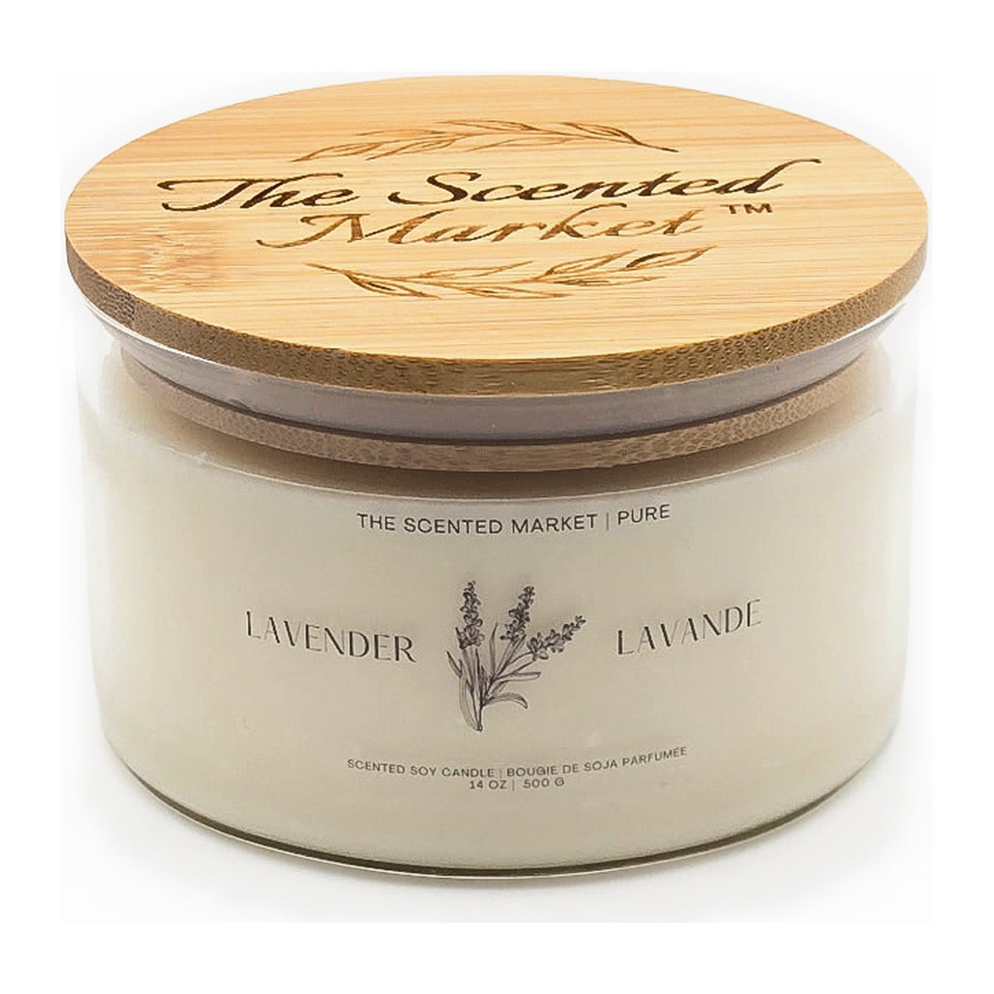 Pure LAVENDER Soy Wax Candle by The Scented Market