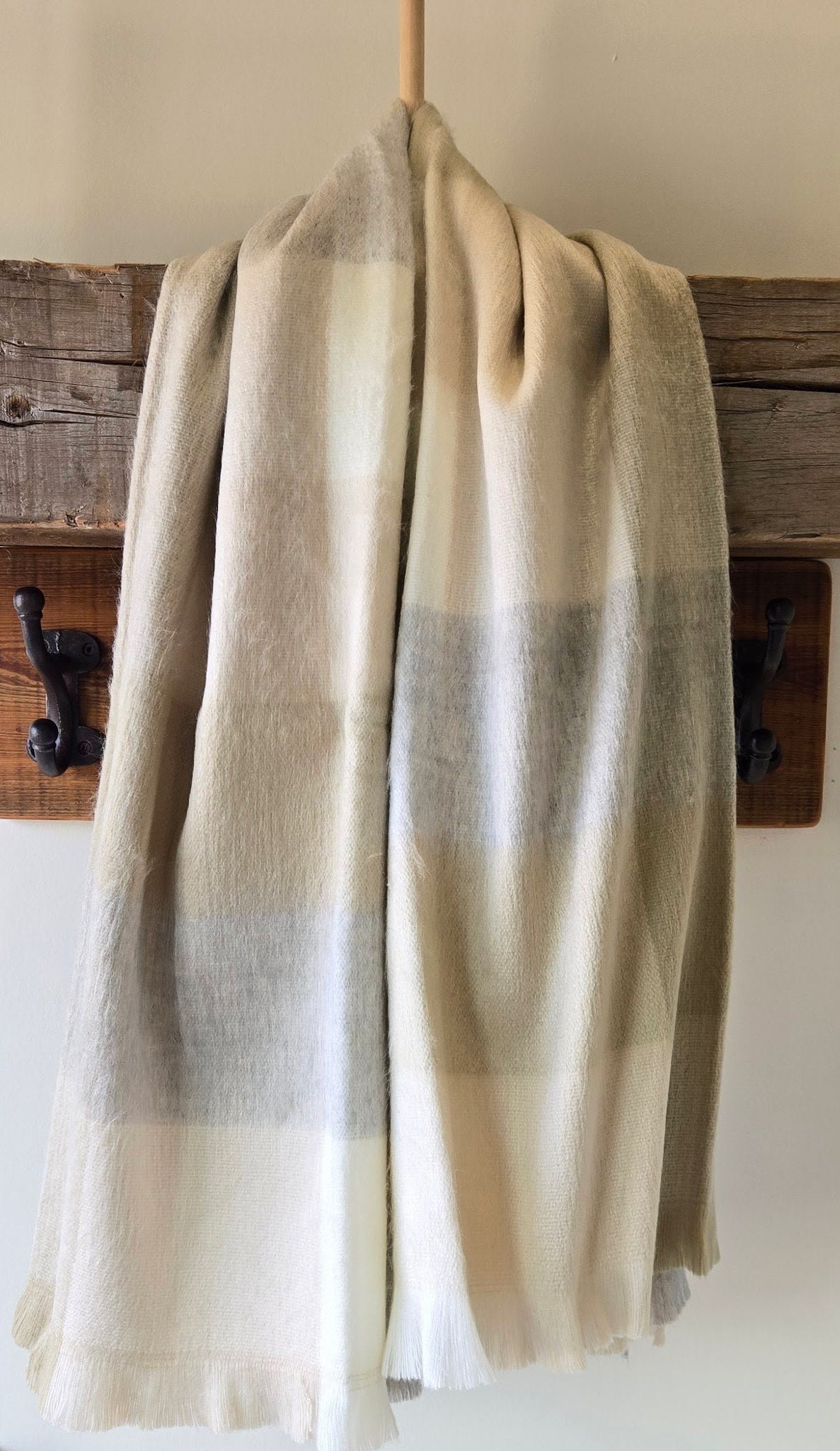 Coastal Check Alpaca Blanket by Pokoloko