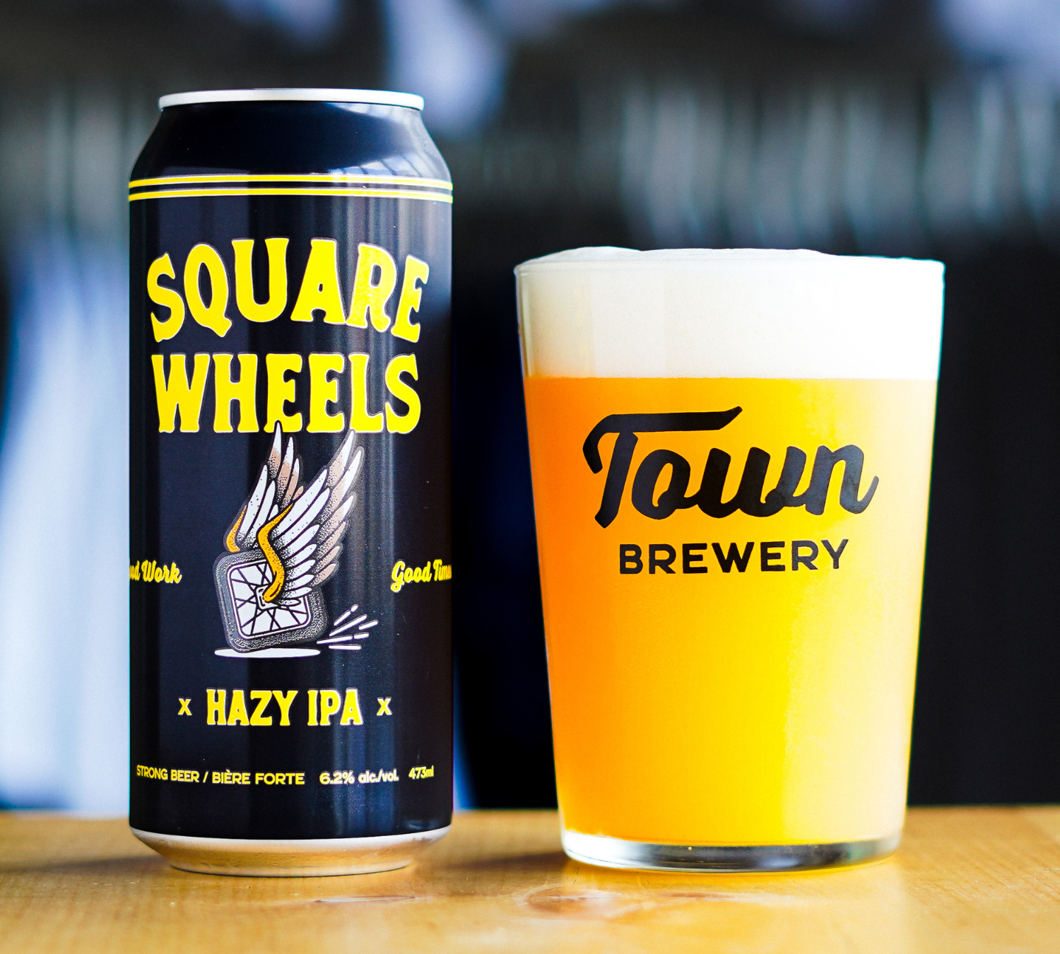 Town Brewery Square Wheels Hazy IPA 473 mL can