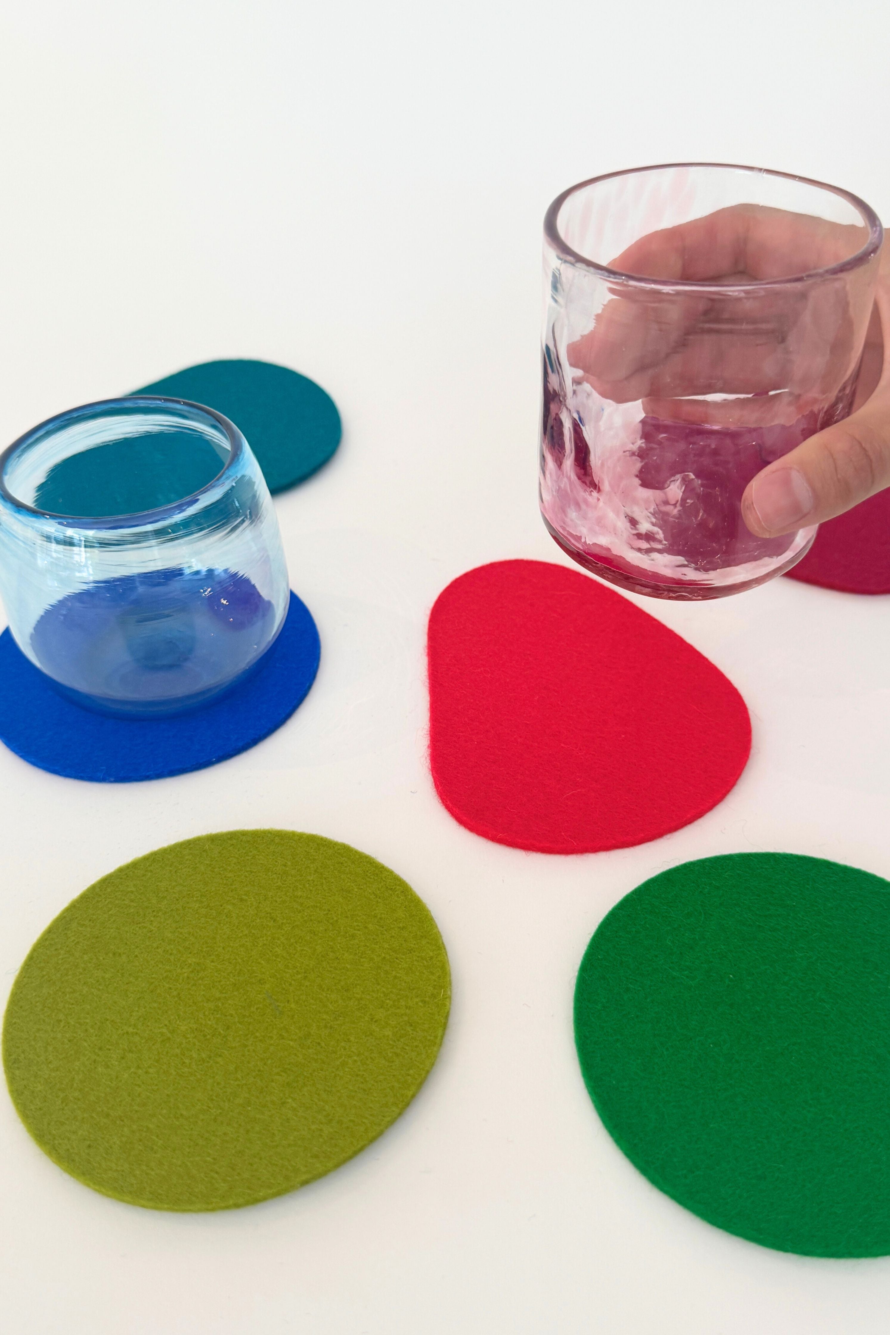 Pebble Wool Coasters (Set of 4)