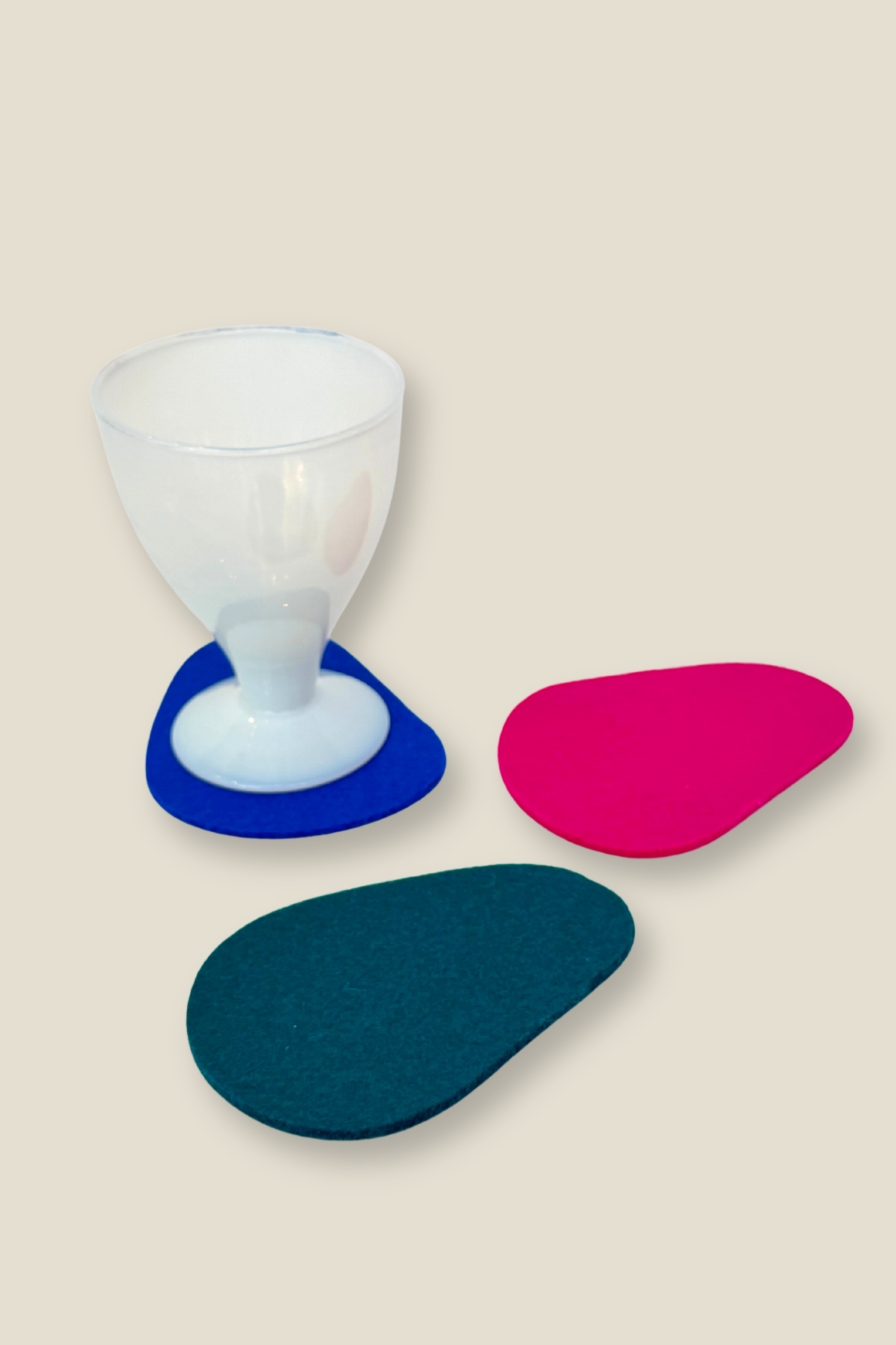 Pebble Wool Coasters (Set of 4)