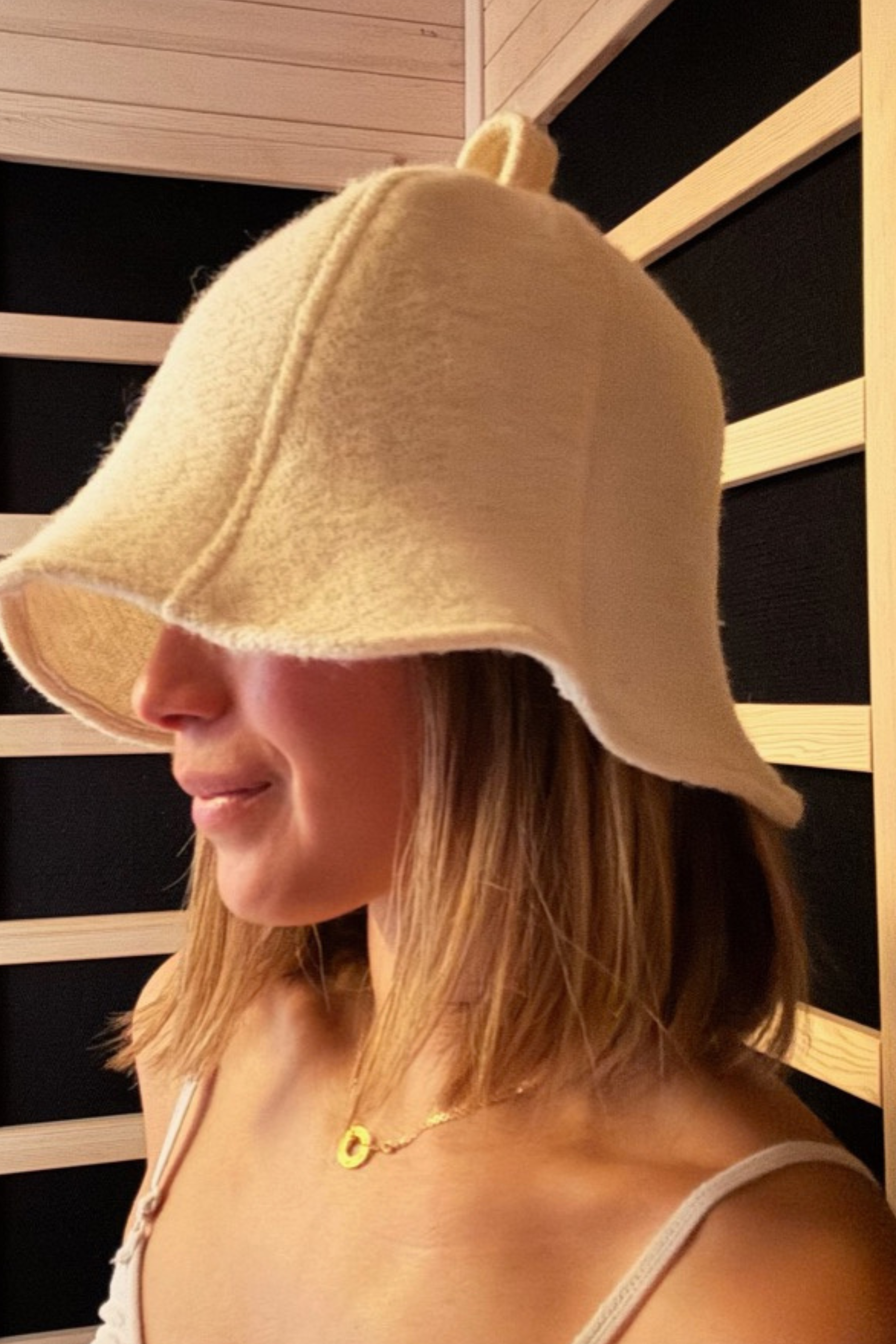 Pure Canadian Woven Wool Sauna Hat