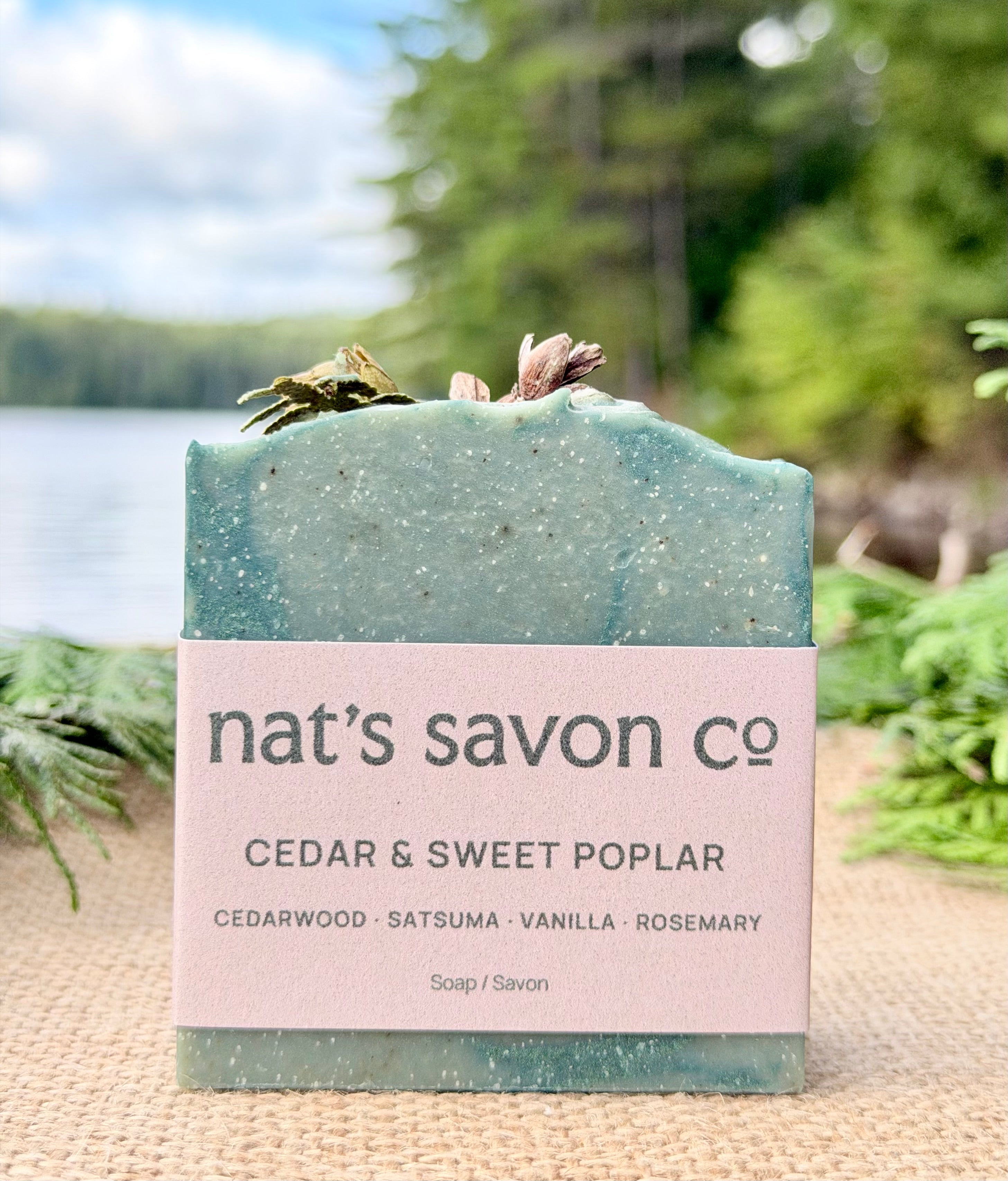 Nat’s Savon Co Cedar & Sweet Poplar bar soap