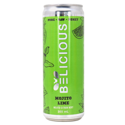 Belicious Mojito sparkling honey beverage, 355 mL can