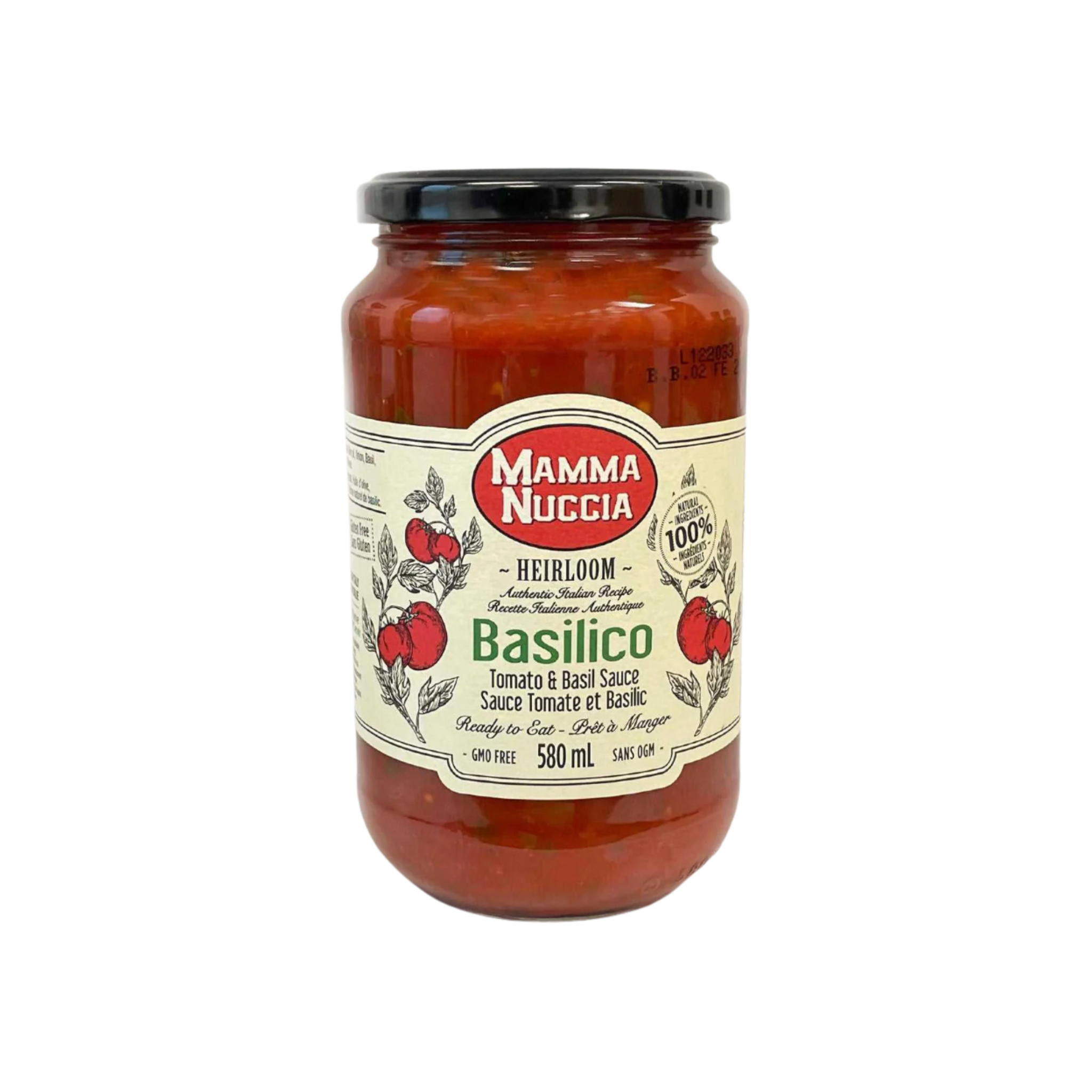 Mamma Nuccia Tomato-Basil Sauce (580 mL)