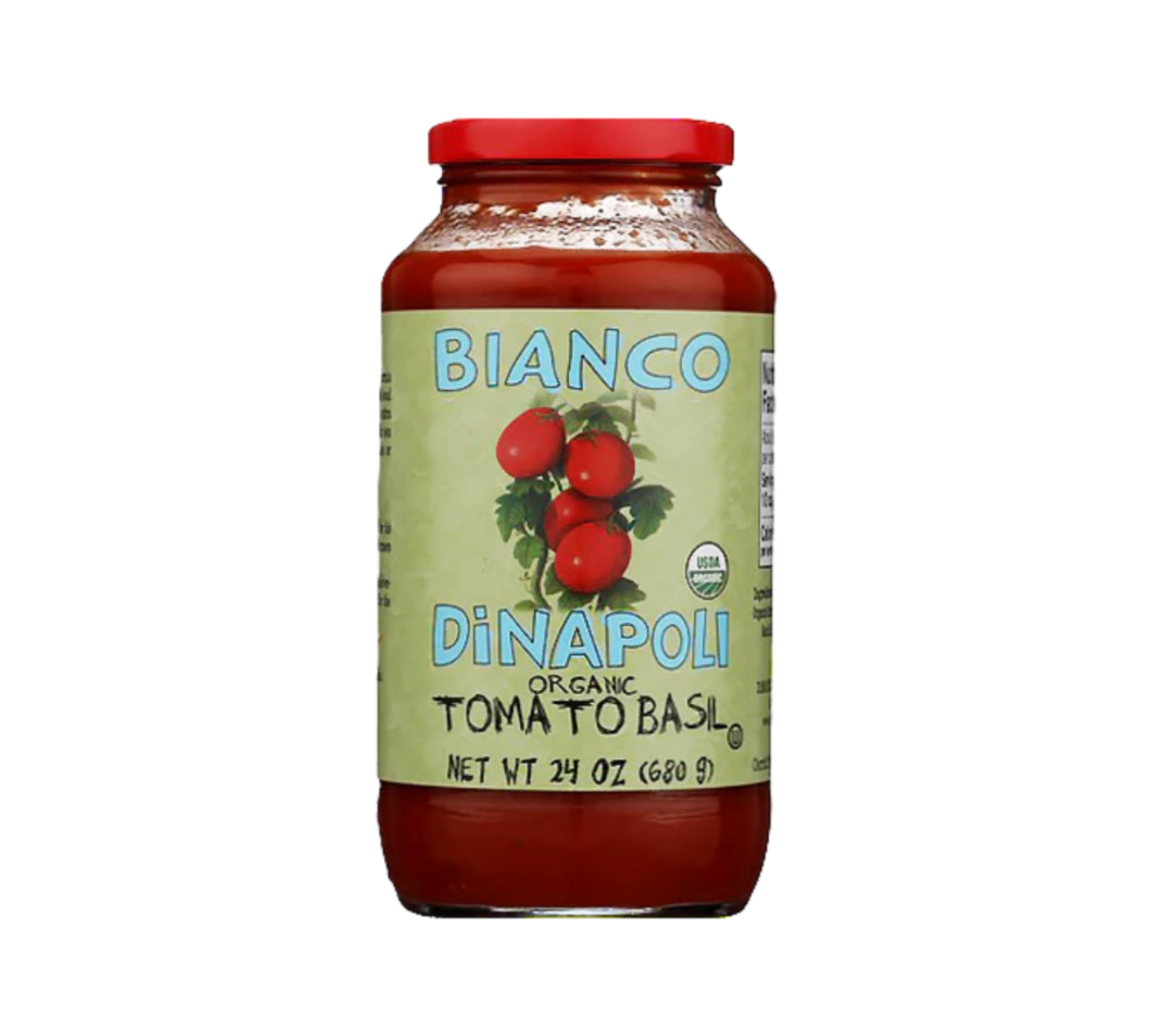 Bianco DiNapoli Organic Tomato Basil Sauce 680 g jar