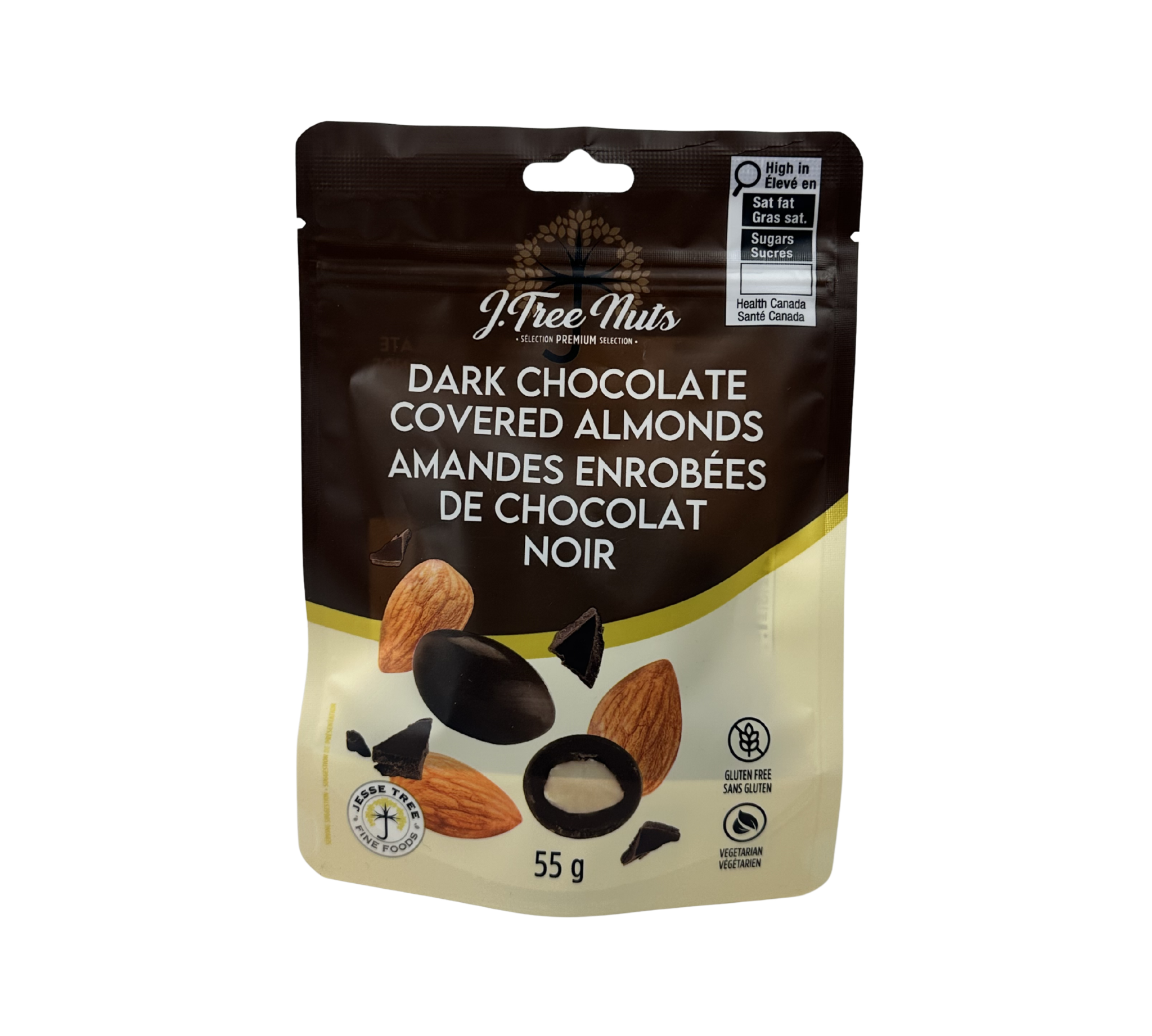 Jesse Tree Dark Chocolate Covered Almonds 55 g pack