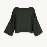 Loft Cotton Crop Bell Sleeve Top