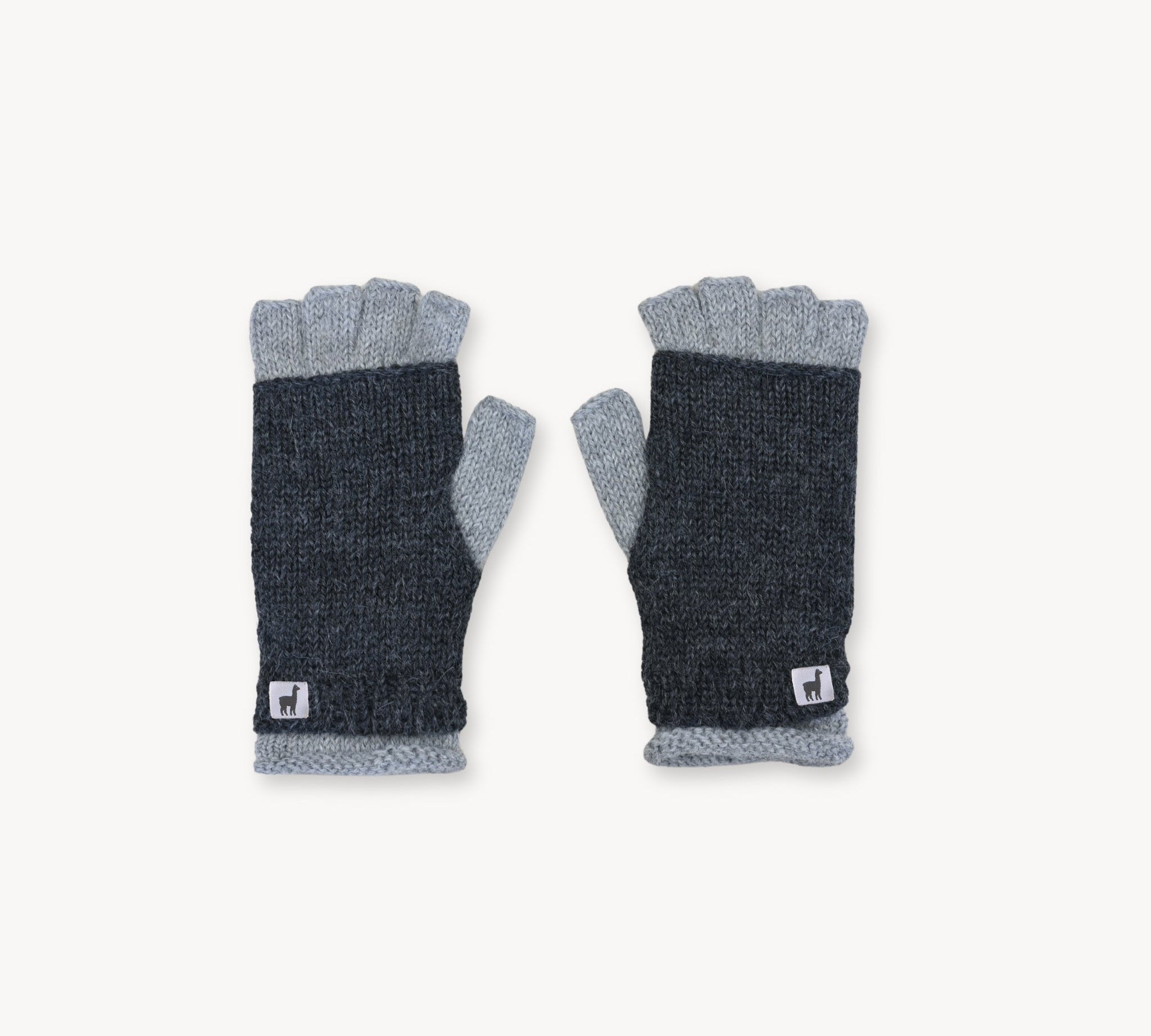Alpaca Double Layered Fingerless Gloves