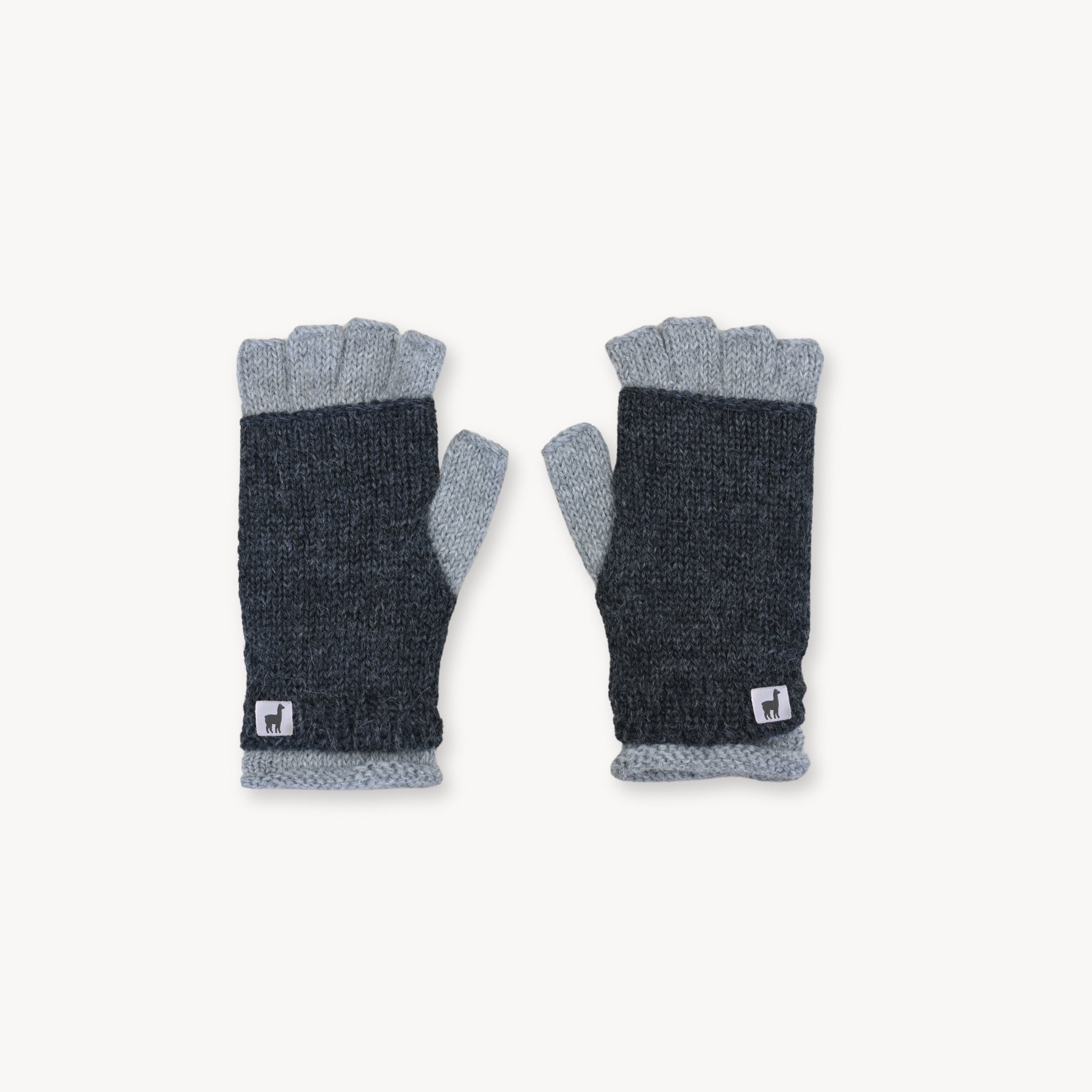 Alpaca Double Layered Fingerless Gloves