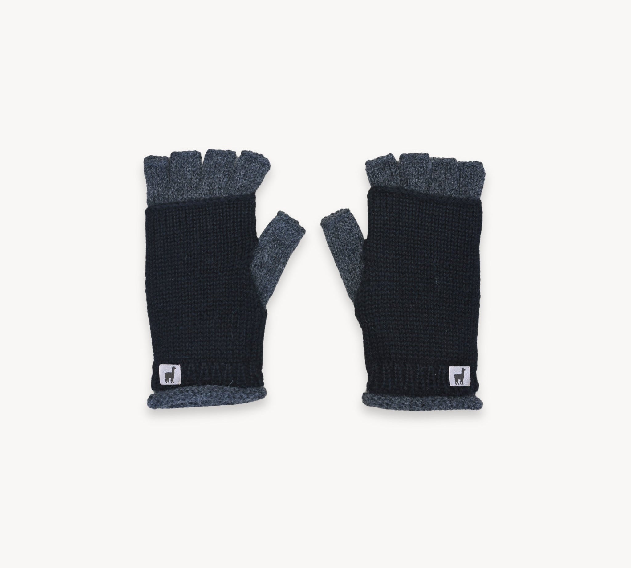 Alpaca Double Layered Fingerless Gloves