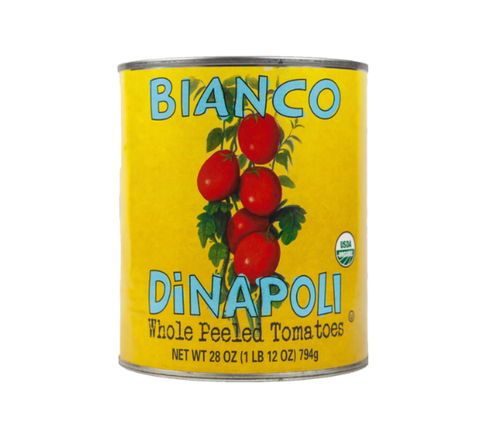 Bianco DiNapoli Organic Whole Peeled Tomatoes with Basil (794 g)