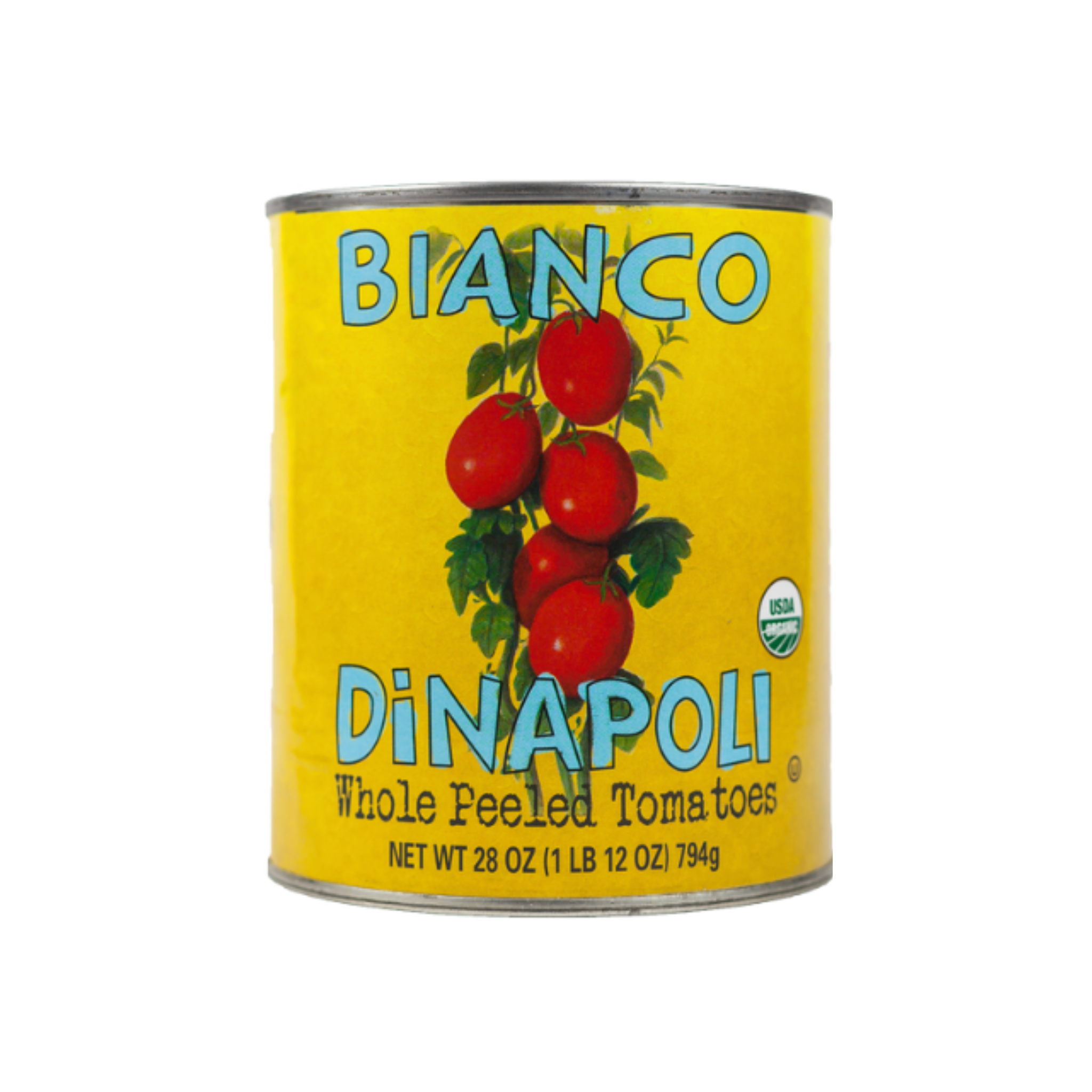 Bianco DiNapoli Organic Whole Peeled Tomatoes with Basil (794 g)