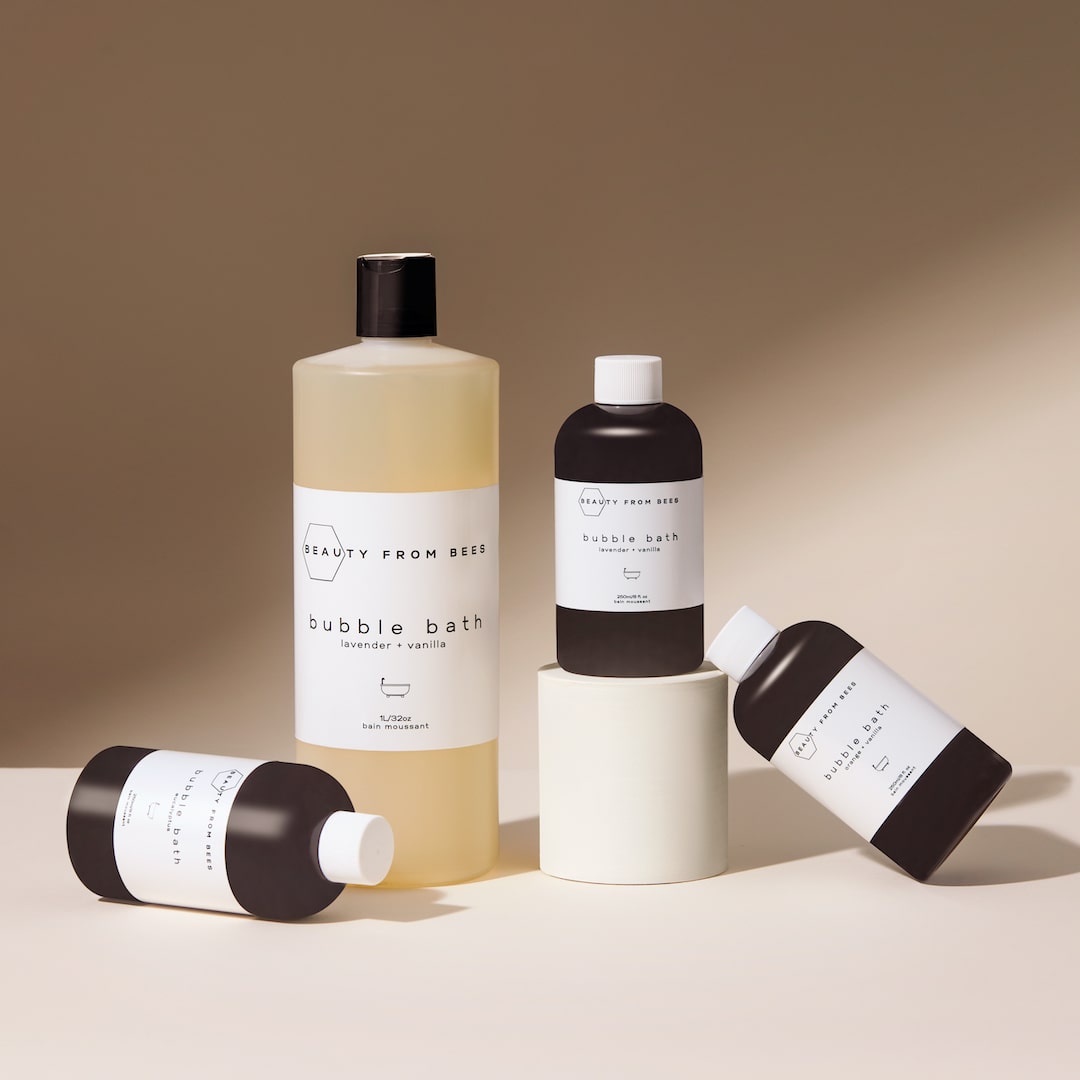Beauty From Bees Bubble Bath bottles