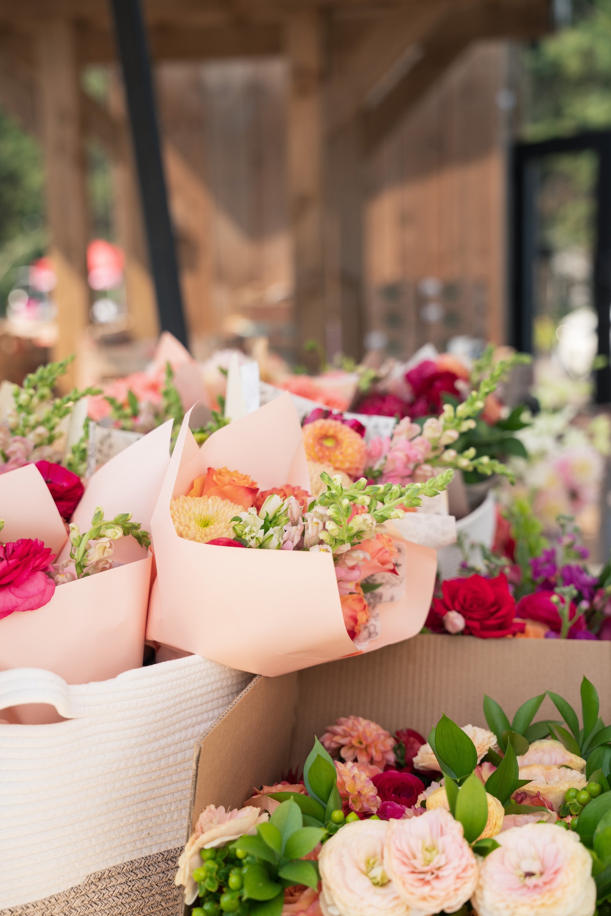 Fresh-cut flowers from a local vendor at Hale Muskoka Marketplace